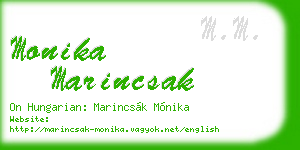 monika marincsak business card