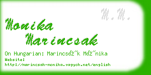 monika marincsak business card